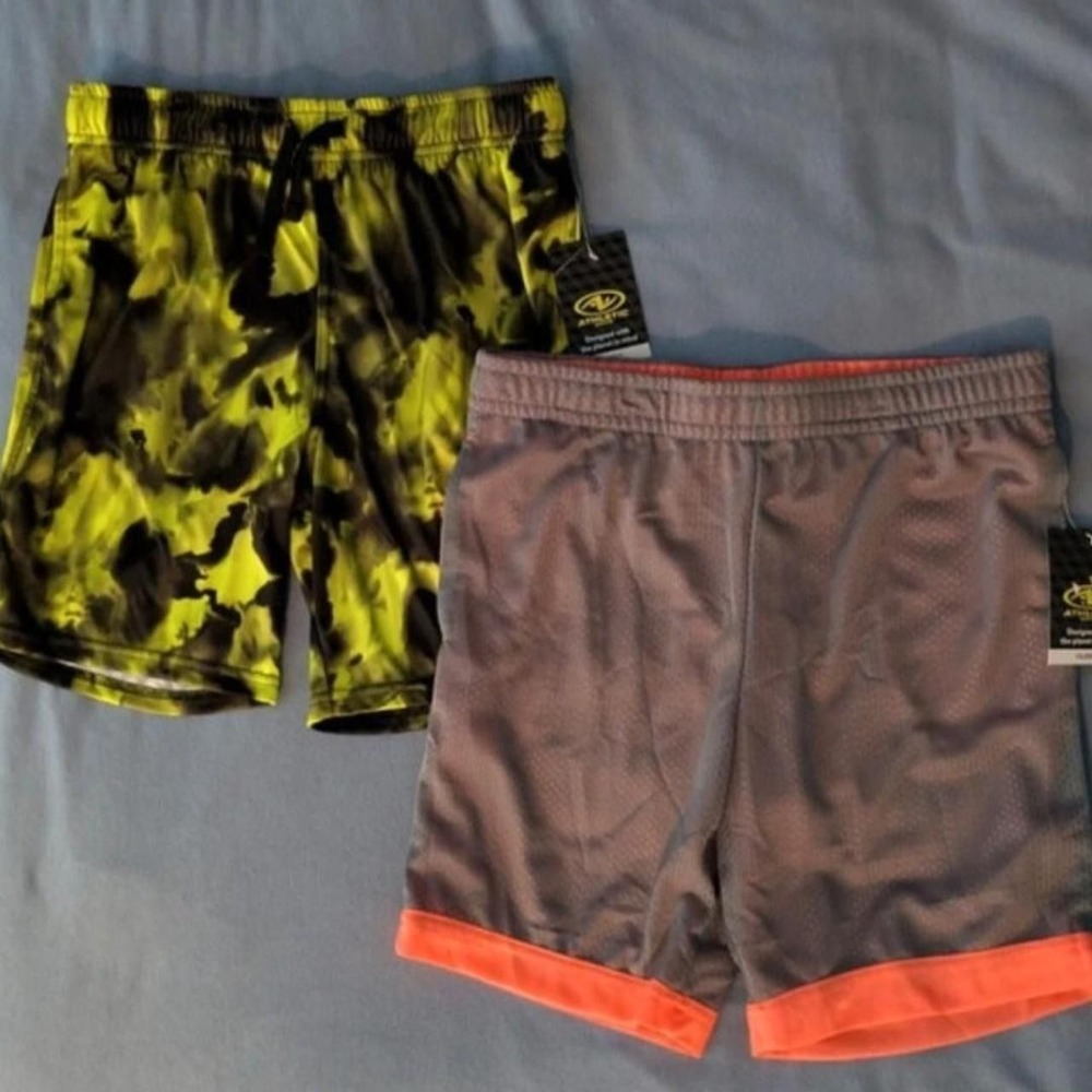 NWT Athletic Works Boys Performance Shorts 2-Pack – Size Large Husky (10-12)